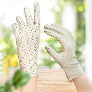 Fashion Dot Gloves Ladies Thin Short Little Stretch Gloves Spandex High Quality Sun Protection Gloves