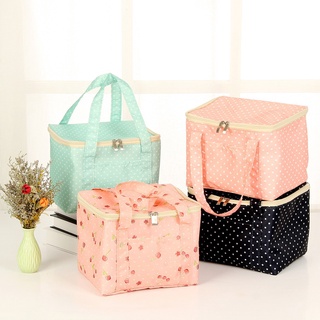 Portable Lunch Bag Thermal Insulated Travel Tote Picnic Bag