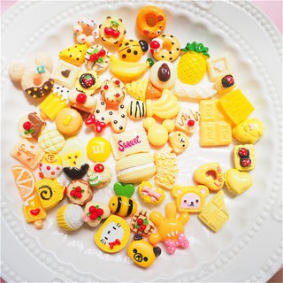 10Pcs Mix Assorted Food Cup Cake Fruit Candy Resin Toy Collection Gift