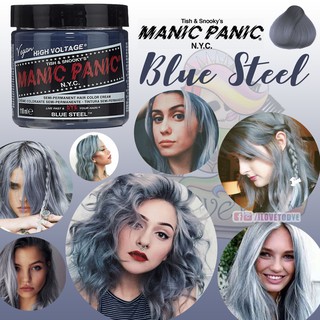 Blue Steel ● Manic Panic Semi-Permanent Gray Hair Dye - ilovetodye (1)