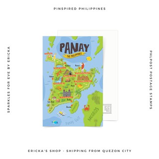 Panay Illustrated Map Postcard - Pinspired