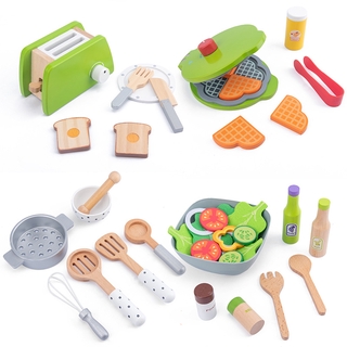 Wooden Kitchen Toys Pretend Play Kids Kitchen Set Cutting Magnetic Fruit Vegetable Miniature Food Girls Toys Educational Toys (1)
