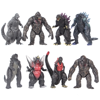 8PCS/SET Godzilla vs King Kong Mechagodzilla Gigan Action Figure Model Toy Kids Gift