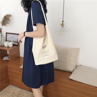 Korean Version Chic Literary Canvas Bag Versatile Handbag