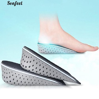 ✷☒✢Seafeel 1Pair 2.3-4.3cm Memory Foam Height Increase Half Shoe Insoles Inserts