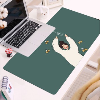 【mono】Mouse pad super large lock edge thickened creative simple lovely animation game keyboard pad computer pad desk pad office