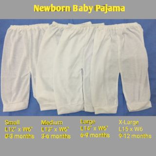 Newborn Plain White Pajama