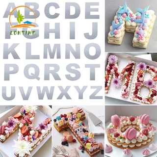 Lontime Number 0-8 Cake Stencil 26PCS Alphabet Letter Cake Mould Silicone Mold Baking Pastry Supplies