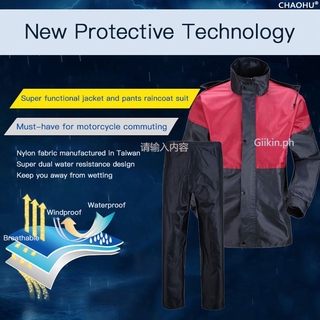 Functional Raincoat Suit Unisex Windbreaker Set Waterproof Suit Motorcycle Coat
