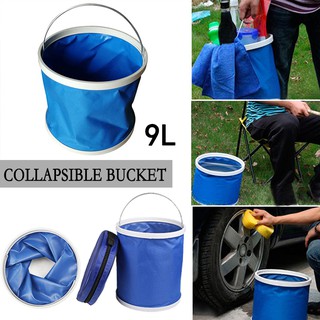 13L Portable Folding Bucket Collapsible Multifunctional Folding Outdoor Bucket Basin