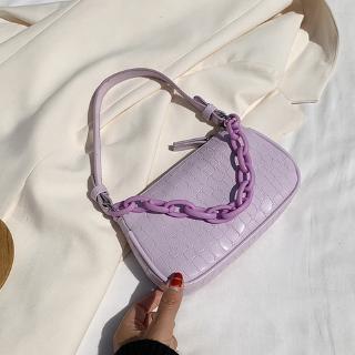 2021 New 2 Strap Summer Thick Chain Armpit Bag Shoulder Bag Handbag (1)