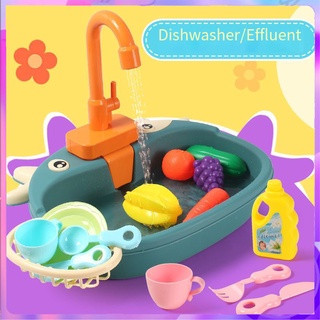 NEW Kitchen Sink Pretend play toy | Wash up Dishwasher toy with running water kid children