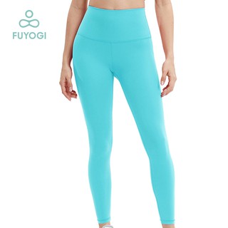 FUYOGI Yoga Pants High-Waisted Nude Yoga Pants Slim and Thin Training Fitness Leggings Sports Nine-Point Pants