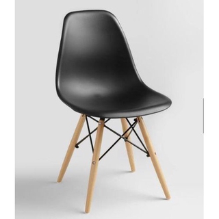 Nordic Office Dining Chair (Black) Wood with metal legs height: 82cm width 46.5cm depth 53.5cm