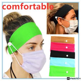 Comfortable Mask bands, anti-leash hair bands, mask extension bands, comfortable button hair bands, fitness elastic hairband solid color button headband for women p