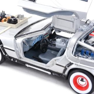 Welly 1:24 DMC-12 DeLorean Time Machine Back to the Future Car Static Die Cast Vehicles Collectible Model Car Toys Toys (6)