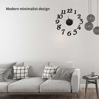Diy Wall Clock 3D Decoration Sticker Home Office Decor