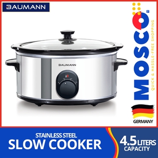 Baumann™ Slow Cooker | 4.5 Liters | Stainless Steel | Ceramic Pot | Russell Hobbs Philips (1)