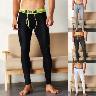 Men's Print Cotton Breathable Sports Leggings Thermal Long Johns Underwear Pants 2020 Fashion Casual