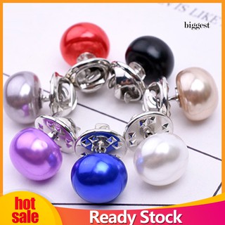 Women Fashion Faux Pearl Brooch Pin Shawl Collar Buckle Clothes Clip Shirt Sweater Decor for Wedding Party