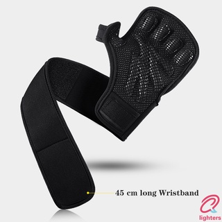 Cross Training Gloves Weightlifting Exercise Gloves with Wrist Wrap Support Open Finger Backless Non-slip Fitness Gloves