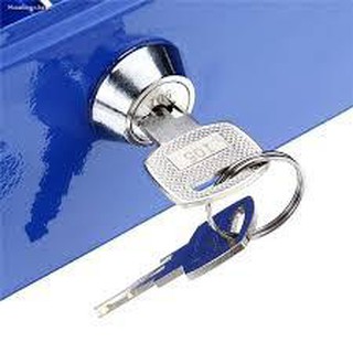 Safes◘◇CQW Metal Cash box Drawer Cashier Safety box Lock Big Size Secure you Money with key (5)