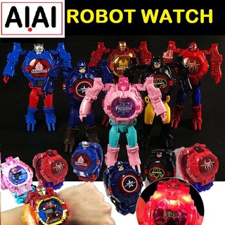 <<AIAI>>Transforming Robot Watch Toys LED digital Watch 2 in 1- (ASSORTED)