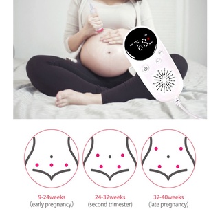 【Free Gel】Fetal Doppler Baby Prenatal Heart Rate Detector Doppler Stethoscope Pregnancy Fetal Monito (8)