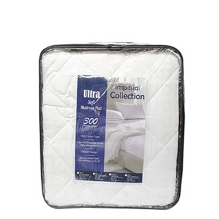 Imperial Collection Dobby Ultrasoft Mattress Pad Queen 300 Thread Count