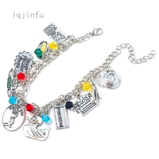 Lqjinfu New Fashion TV Show Friends Bracelets Central Perk Coffee Time Smelly Cat Duck Charms