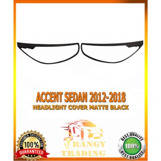 Accent Sedan 2012 to 2018 Garnish Combo Set cover matte black 2013 2014 2015 2016 2017 (4)