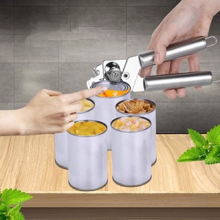 Manual Can Opener Heavy Duty Compact Size Silver Creative