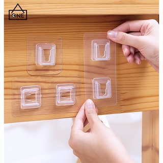 Double-Sided Self Adhesive Power Strip Fixator Wall Hanger Transparent Sucker Hook Wall Hooks (1)
