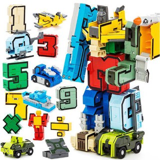 0 to 9 digital deformation toys full set car fit robot children puzzle ideas