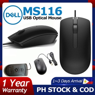 Dell MS116 USB Optical Mouse office computer desktop laptop home mouse USB