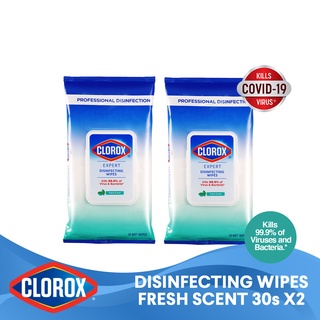 Clorox Expert Disinfecting Wipes Fresh Scent - Flow Pack 30 Wipes x 2 Packs (1)