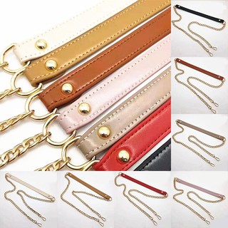 DDCCGGFASHION 120cm Pu Metal Chain Shoulder Bag Buckle Handle DIY Belt Bag Strap Accessories