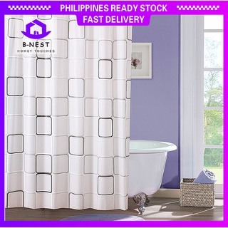 B-NEST Shower Curtain 180x200cm PEVA Waterproof Mouldproof Durable