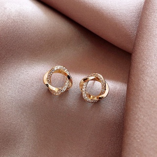 【Ready Stock】∋✶「Leterly」925 sterling silver needle Korean fashion temperament earrings small zircon