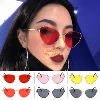 Korean Retro Triangle Small Cat Eye Metal Frame Sunglasses Vintage