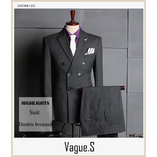 Spot-Men'S Dark Gray Suit Wedding Suit Groom Tuxedos Formal Suit Custom Made