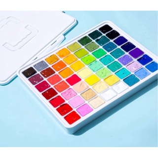 56 colors x 30ml Gouache Paint Set Jelly Cup 56 Colors (No Brush Included)