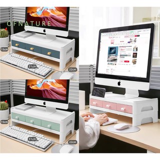 C1✻❆OFNATURE Computer Monitor Stand with Drawers Desk Organizer for Home & Office Computer Table