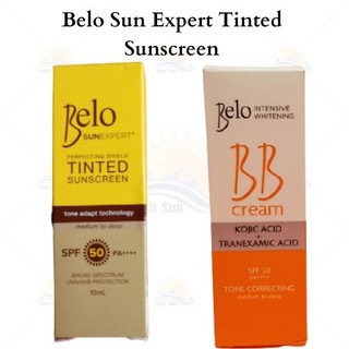 Be lo Sun Expert Tinted Sunscreen, Kojic Intensive Whitening BB Cream SPF50 PA++++ 10mL