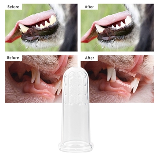 ♔♔ 1 ultra soft finger brush pet toothbrush plush dog plus bad breath dental care tartar dog cat cleaning supplies 【Goob】 (3)