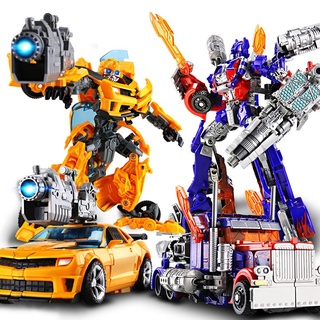 Big Toy Transformers Optimus Prime Bumblebee Robots Car Truck From (4)
