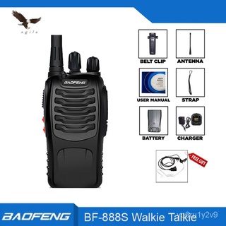 Baofeng Original BF888S UHF FM Transceiver Walkie Talkie Two-Way Radio(Black)BF-888S Free Covert Aco