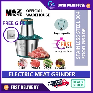 Stainless Steel Electric Meat Mincer Food Processor Electric Meat Grinder Household Food Chopper