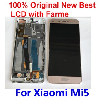Original 10 Point Touch Screen Digitizer Glass Sensor LCD Display Assembly + Frame For Xiaomi 5 Mi 5
