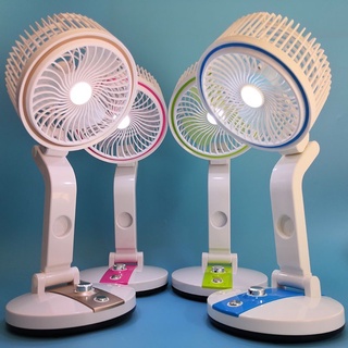 ♞Folding Fan with Led Light JH-2018 rechargeable fan✼